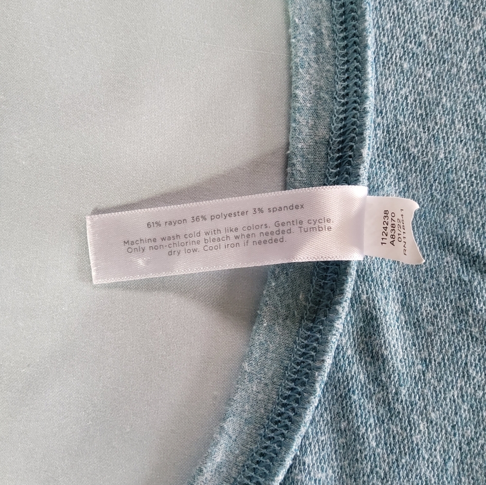 Cacique Sleepwear Sky Blue Short Sleeve Tee - Picture 6 of 6